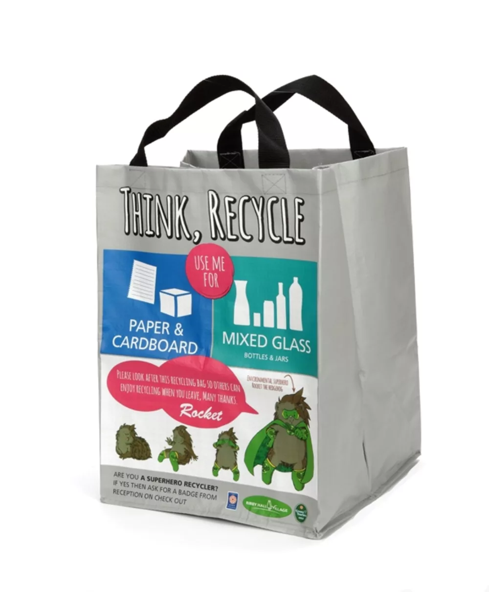 Recycling outlet reusable bags